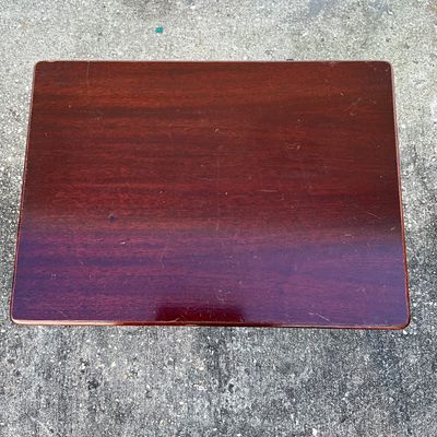 3700 Vintage Mahogany Lyre Base Side Table