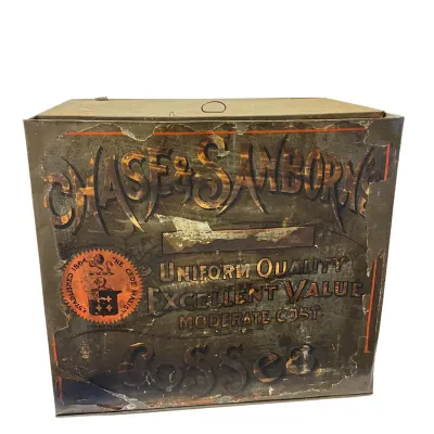 Antique Chase & Sanborn's Coffee Metal Bin