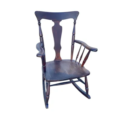 3698 Vintage Willson Chair Co. Wooden Rocking Chair