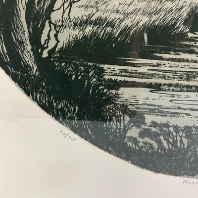 3690 Framed Signed & Numbered Art Print "River Running" by Milo Jovanovic '76