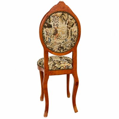 Vintage French Provincial Style Tapestry Upholstered Accent Chair