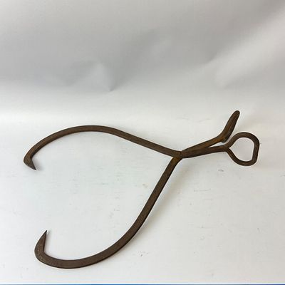 Antique Hand-Forged Iron Ice Tongs