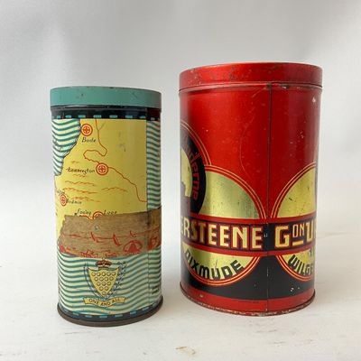 Vintage Furniss of Truro & Confiserie Moderne Vandersteene Litho Tins - Set of 2