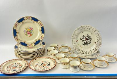 Assorted Vintage Porcelain & China Plates, Cups & Saucers