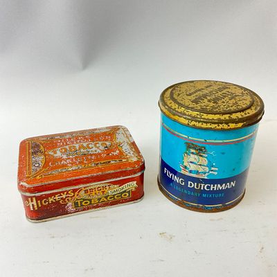 Vintage Hickey's & Flying Dutchman Tobacco Tins - Set of 2