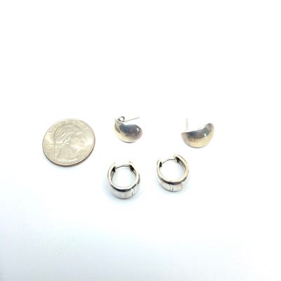 Vintage Mexico Sterling Silver Earring Set - 2 Pairs