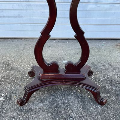 3700 Vintage Mahogany Lyre Base Side Table