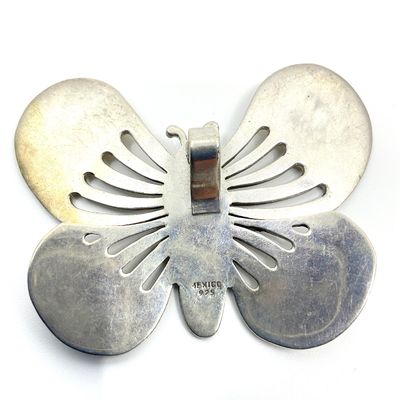Vintage Mexican Sterling Silver Butterfly Pendant / Slide