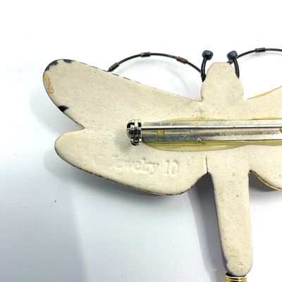 Erh-Ping Tsai for Jewelry 10 Whimsical Ceramic Dragonfly Brooch Pin