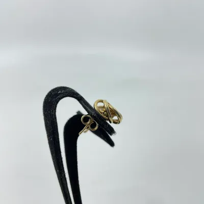 3015 14K Yellow Gold Love Knot Pierced Earrings – 3.3g