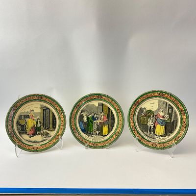Vintage Adams England 'Cries of London' Decorative Plates - Set of 3