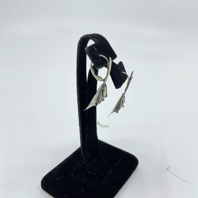 3034 Vintage Stuart Nye Sterling Silver Calla Lily Brooch & Earrings Set