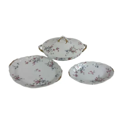 Theodore Haviland Limoges Porcelain Serving Set - 3 Pieces