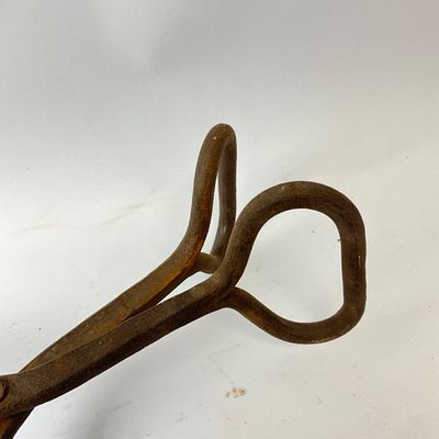 Antique Hand-Forged Iron Ice Tongs