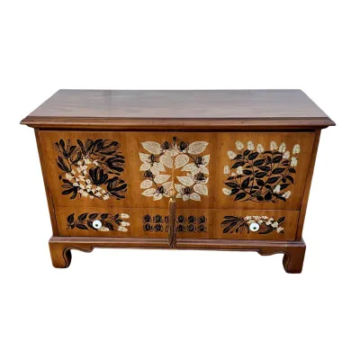3707 Vintage Heritage 'Bayberry' Wooden Chest with Drop-Front Storage