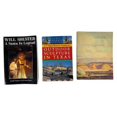 Art & History Book Lot: Will Shuster, Outdoor Sculpture in Texas, The West