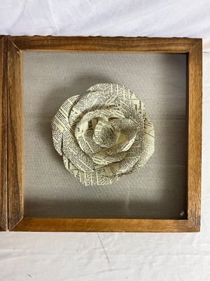 Set of 3 Framed Paper Flower Shadowbox Wall Art