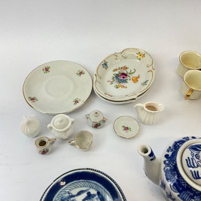 Vintage Miniature Tea Set & Ceramic Dish Collection