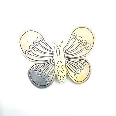 Vintage Mexican Sterling Silver Butterfly Pendant / Slide