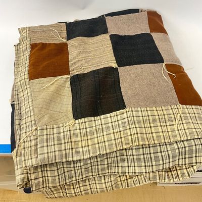 Vintage Handmade Patchwork Tied Quilt