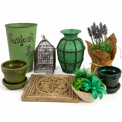 3619 Assorted Garden & Home Decor Accents - 8 Pieces