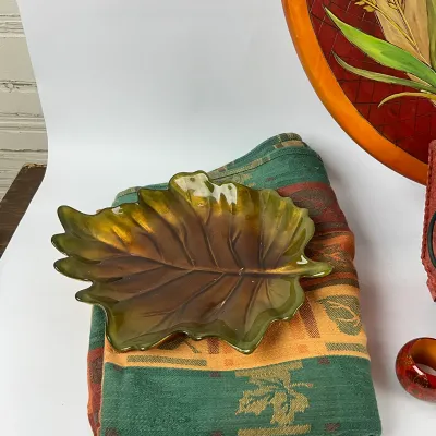 3627 Large Autumn Fall Décor Lot with STICKS Quail Lazy Susan