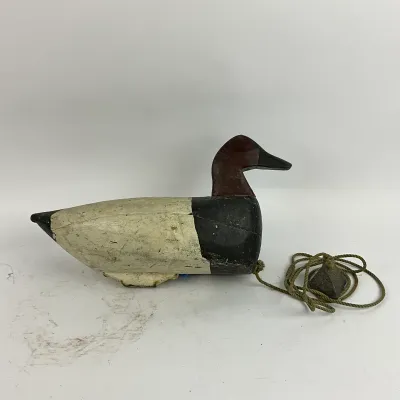3648 Vintage Canvasback Duck Hunting Decoy – Signed W. O’Neal Jr., 1970