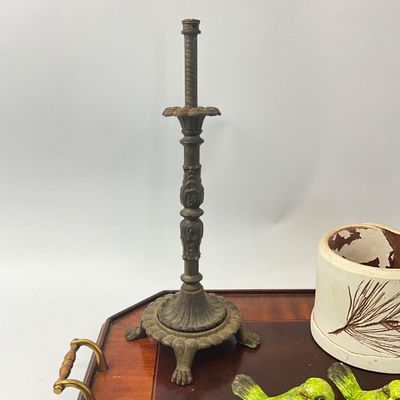 Maitland-Smith Inlaid Wood Tray with Assorted Decorative Tabletop Accents