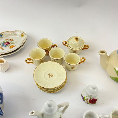 Vintage Miniature Tea Set & Ceramic Dish Collection
