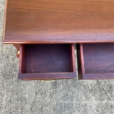 3697 Vintage Queen Anne Style Mahogany Writing Desk