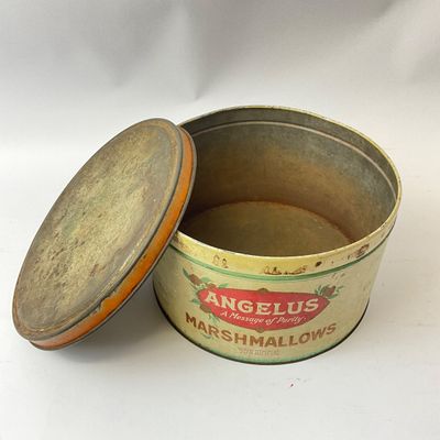 Vintage Angelus Marshmallows 5 Lb. Tin by The Cracker Jack Co.