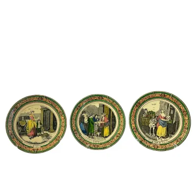 Vintage Adams England 'Cries of London' Decorative Plates - Set of 3