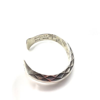 Michael L. Slim Navajo Sterling Silver Cuff Bracelet