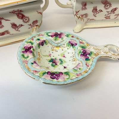Antique & Vintage Vanity Tableware Lot - Fenton, Limoges Style, & More