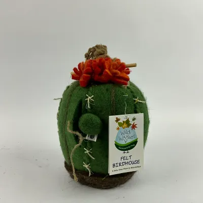 3636 Wild Woolies Handmade Felt Cactus Birdhouse – Fair Trade