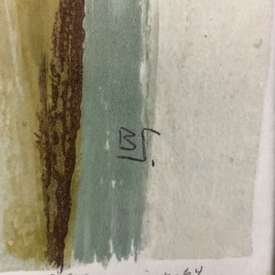 3689 Vintage Mid-Century Abstract Eagle Lithograph by Spruce Gruver (1964)