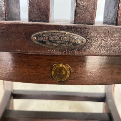 3680 Vintage Milwaukee Chair Co. Wooden Office Desk Chair