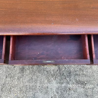 3697 Vintage Queen Anne Style Mahogany Writing Desk