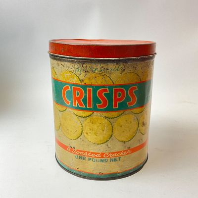 Vintage Bensons English Toffee & Maryland Crisps Advertising Tins - Set of 2