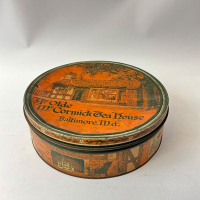 Vintage 1936 Ye Olde McCormick Tea House Baltimore Tin