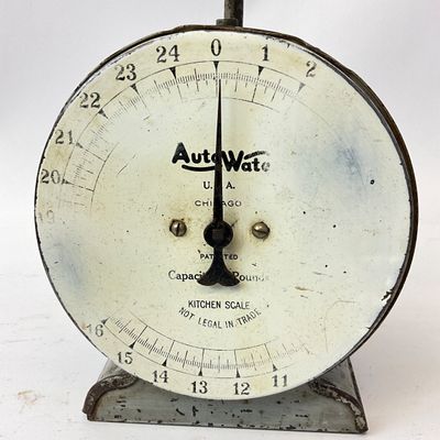 Vintage AutoWate Kitchen Scale & Antique Electric Turnover Toaster