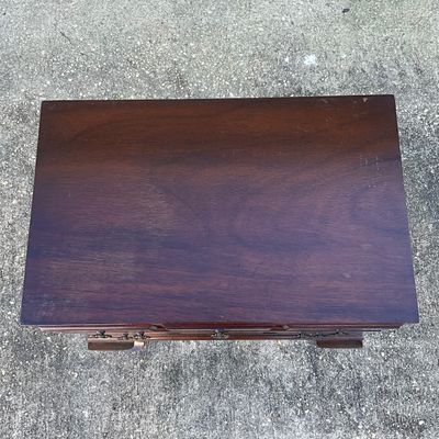 3704 Vintage Mahogany Silver Chest on Queen Anne Stand