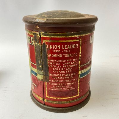 Vintage Union Leader & Hickey's Perique Mixture Tobacco Tins