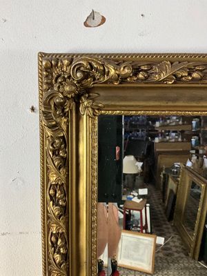 3715 Vintage Ornate Gilt Framed Wall Mirror