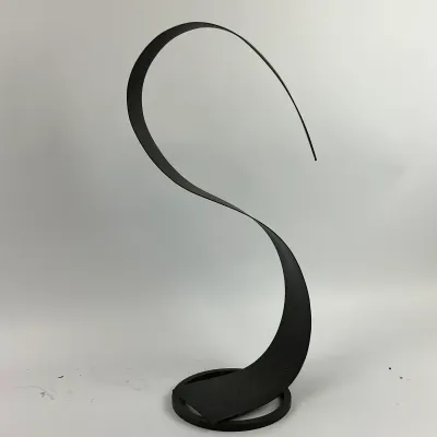 3637 Modern Abstract Black Metal Bird Sculpture