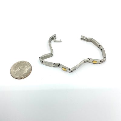 18k Gold & Stainless Steel Link Bracelet