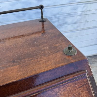 3696 Antique Chippendale Style Carved Slant Front Writing Desk