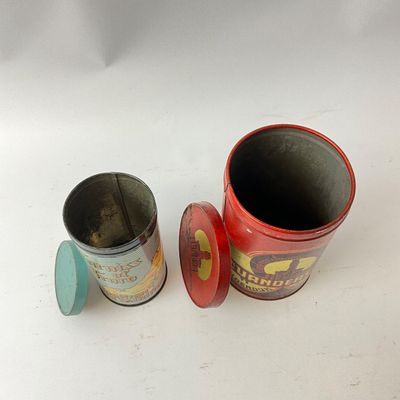 Vintage Furniss of Truro & Confiserie Moderne Vandersteene Litho Tins - Set of 2