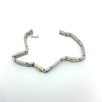 18k Gold & Stainless Steel Link Bracelet