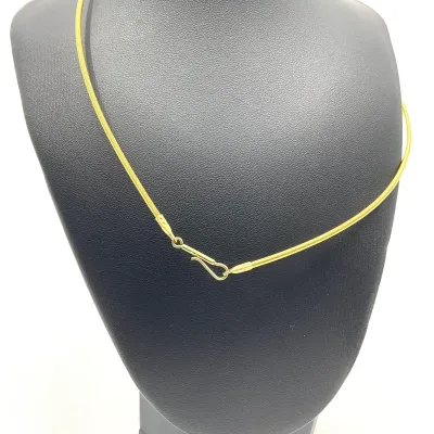 3002 14K Yellow Gold Rounded Omega Flex Necklace – 17" – 11.5 Grams